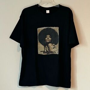 Diana Ross Motown Icon Tribute Afro Portrait Graphic T-Shirt-Unisex 
2XL